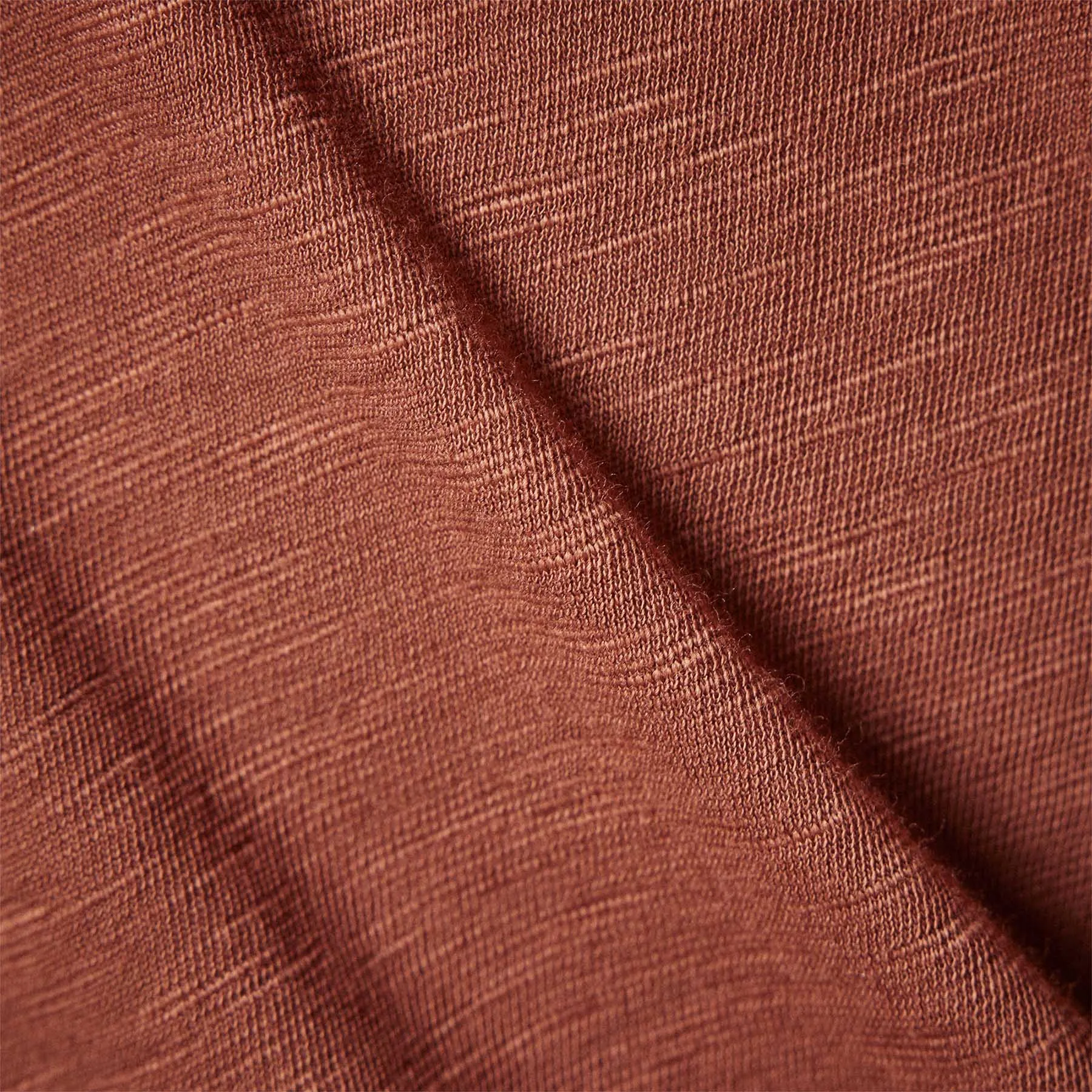 Sheer Slub Side Panel Shirt - Goji