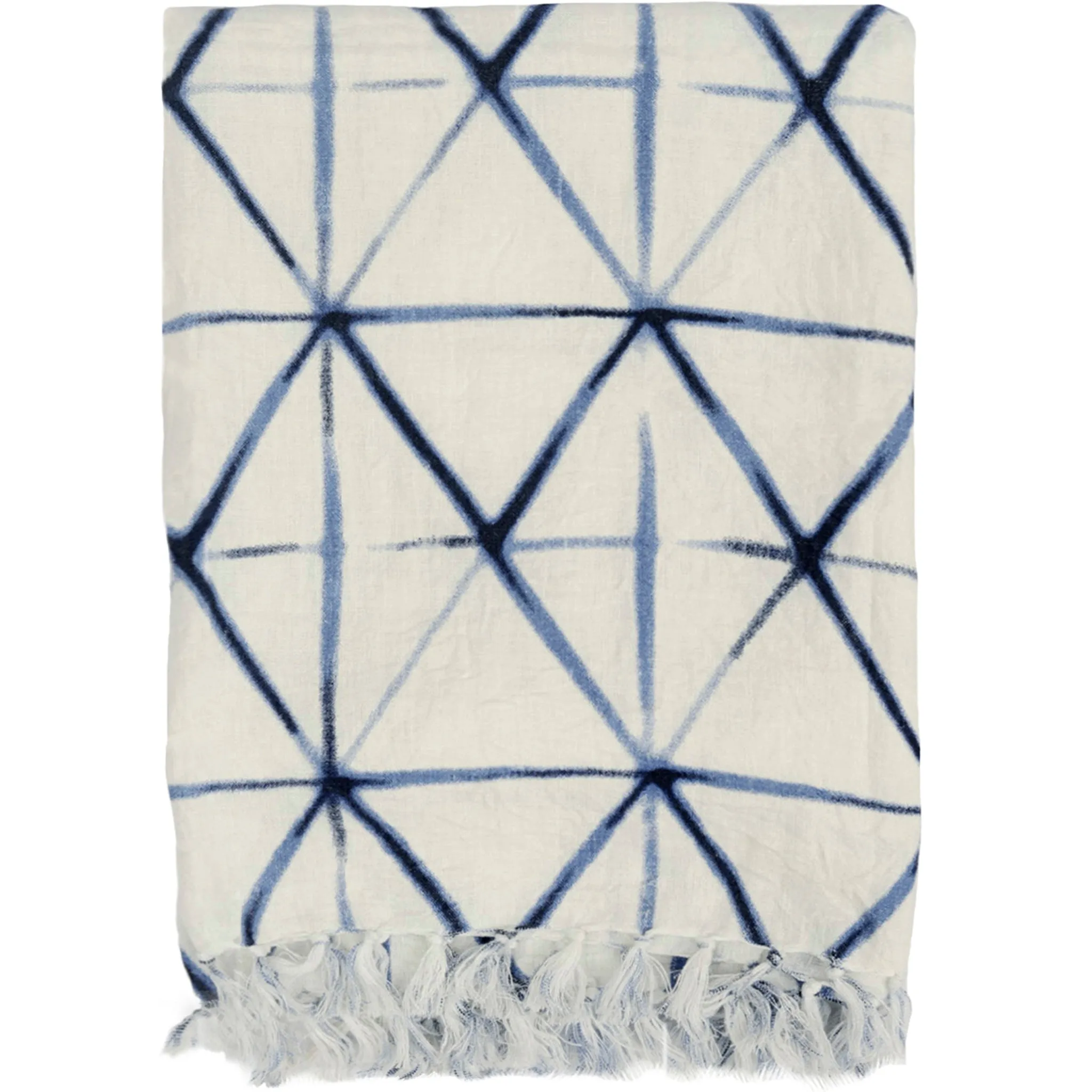 Shibori Clamp Linen Throw