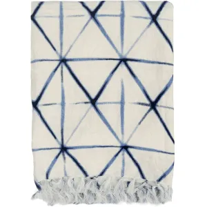 Shibori Clamp Linen Throw
