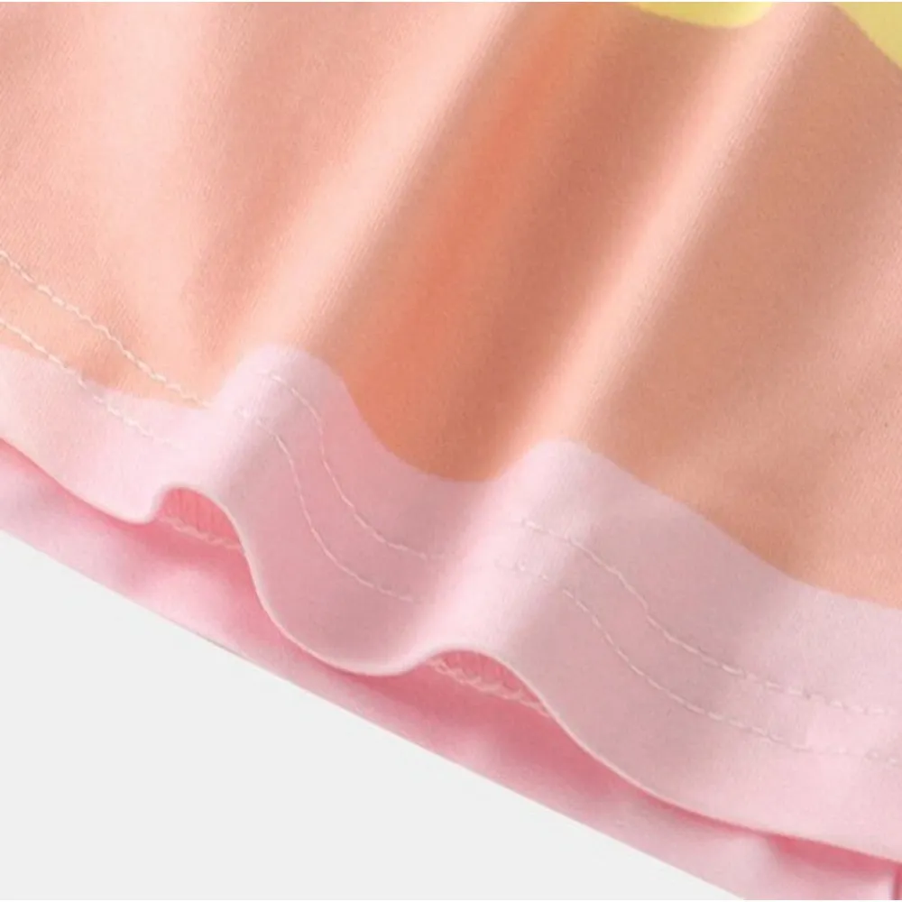 Short Rainbow Striped Nightgown