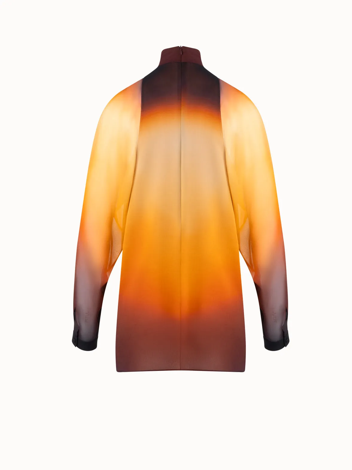 Silk Blouse with Autumn Twilight Print