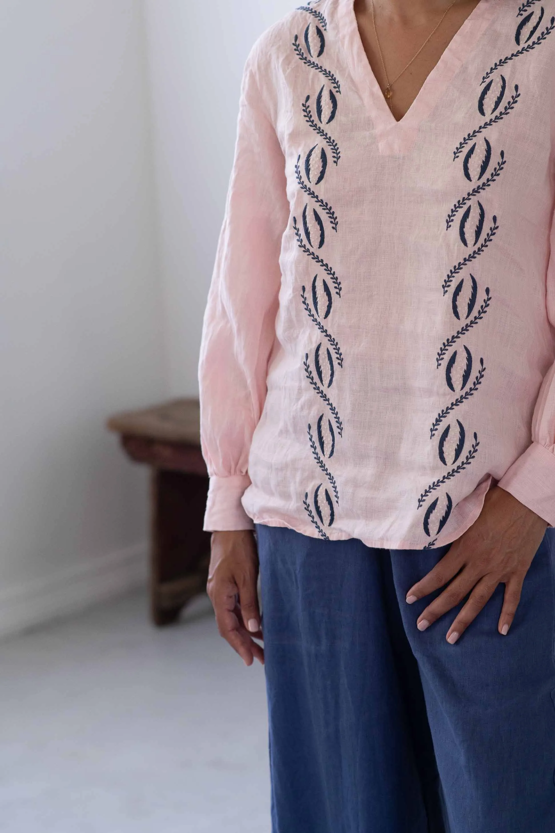 Simona top Tearose