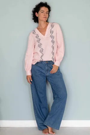Simona top Tearose