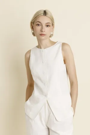 Sleeveless Linen Vest