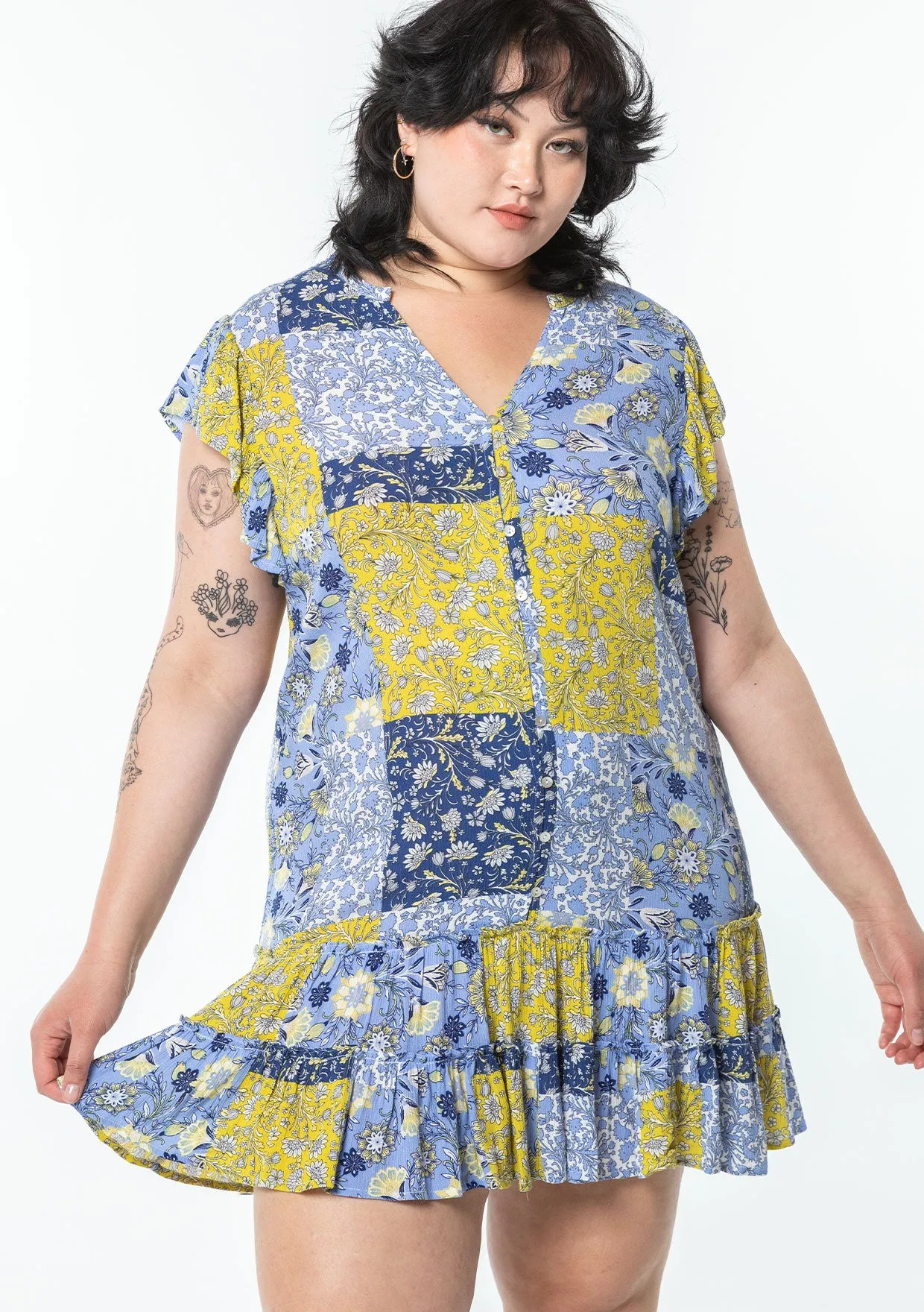 Sophie Patchwork Mini Dress