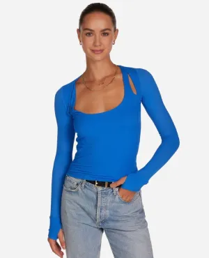 Stanfield Long Sleeve Cut Out Cobalt