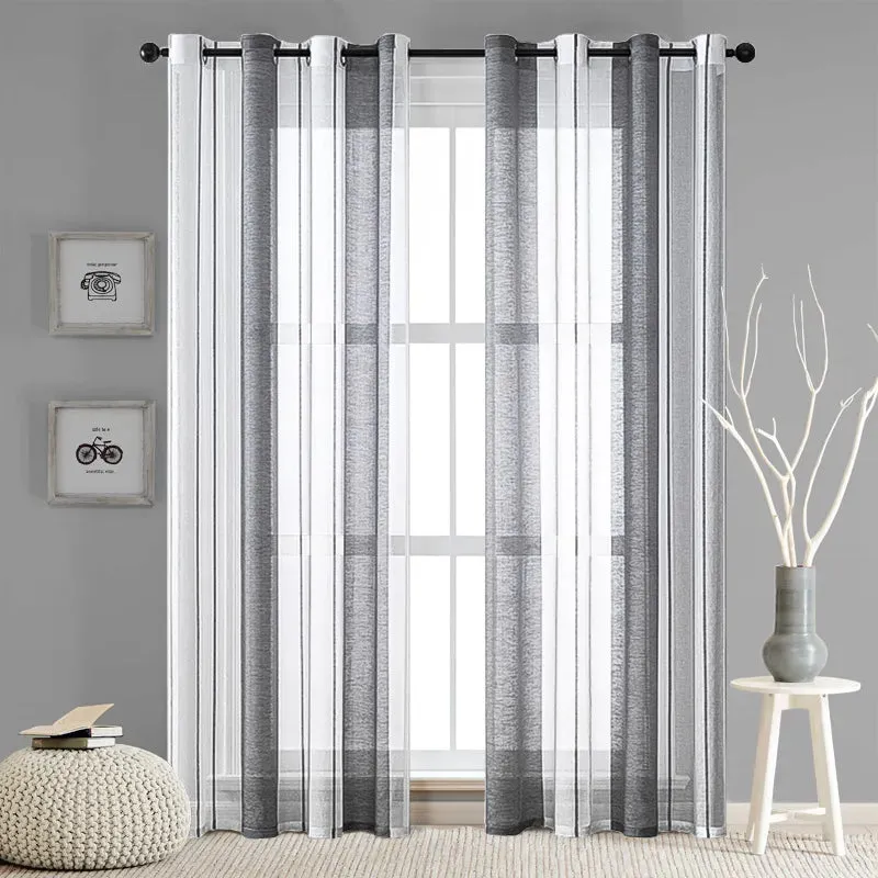 Stella Striped Sheer Curtains (1 Panel)