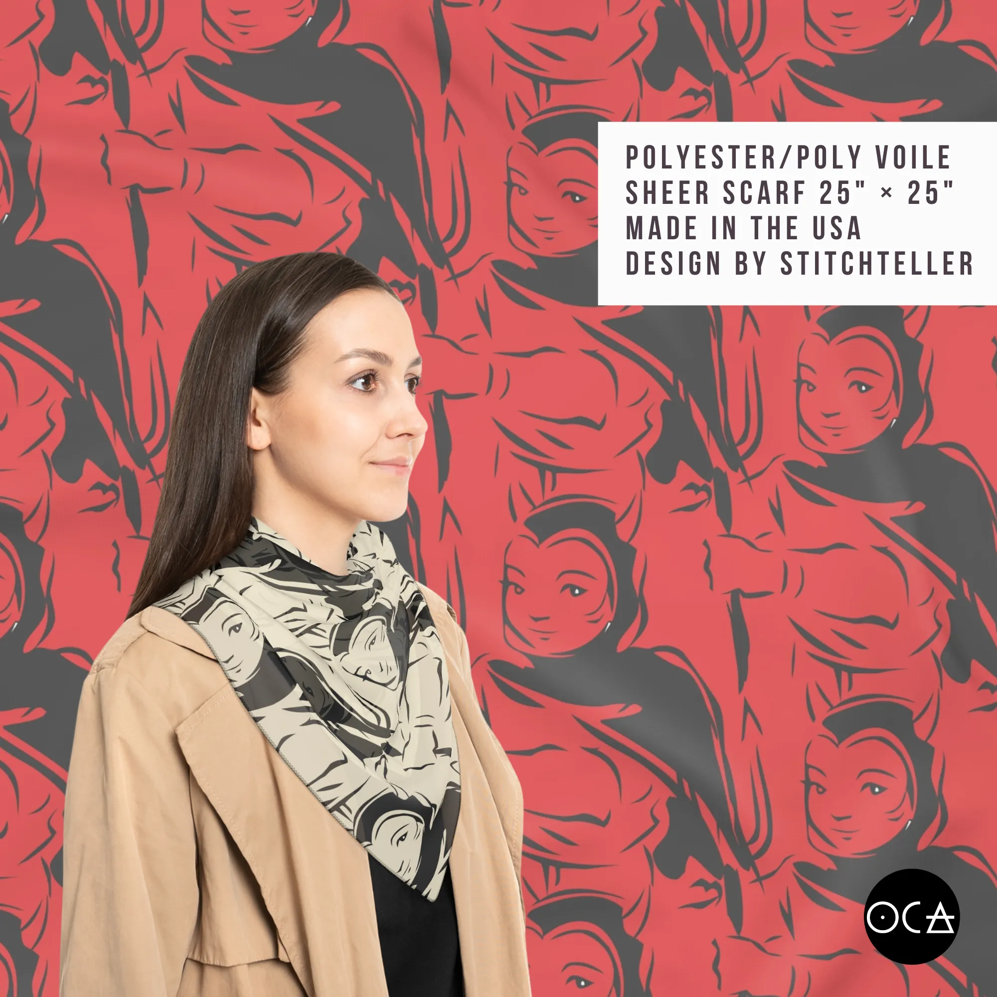 Storyscarf: SheDevil (Sheer Scarf/Multiple Colors)