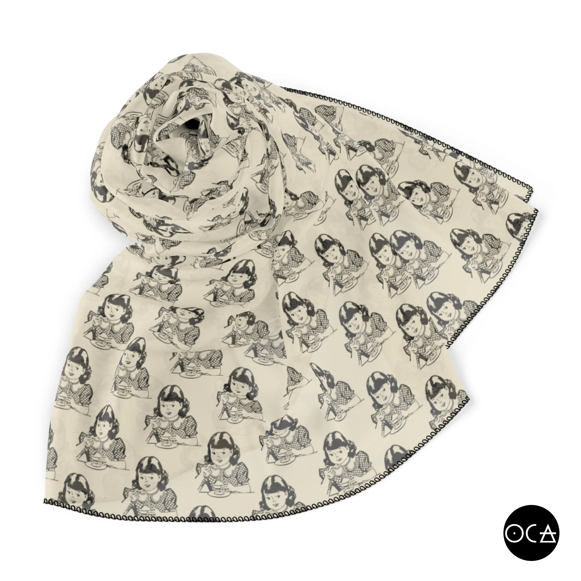 Storyscarf: Tea With Me (Sheer Scarf/Multiple Colors)