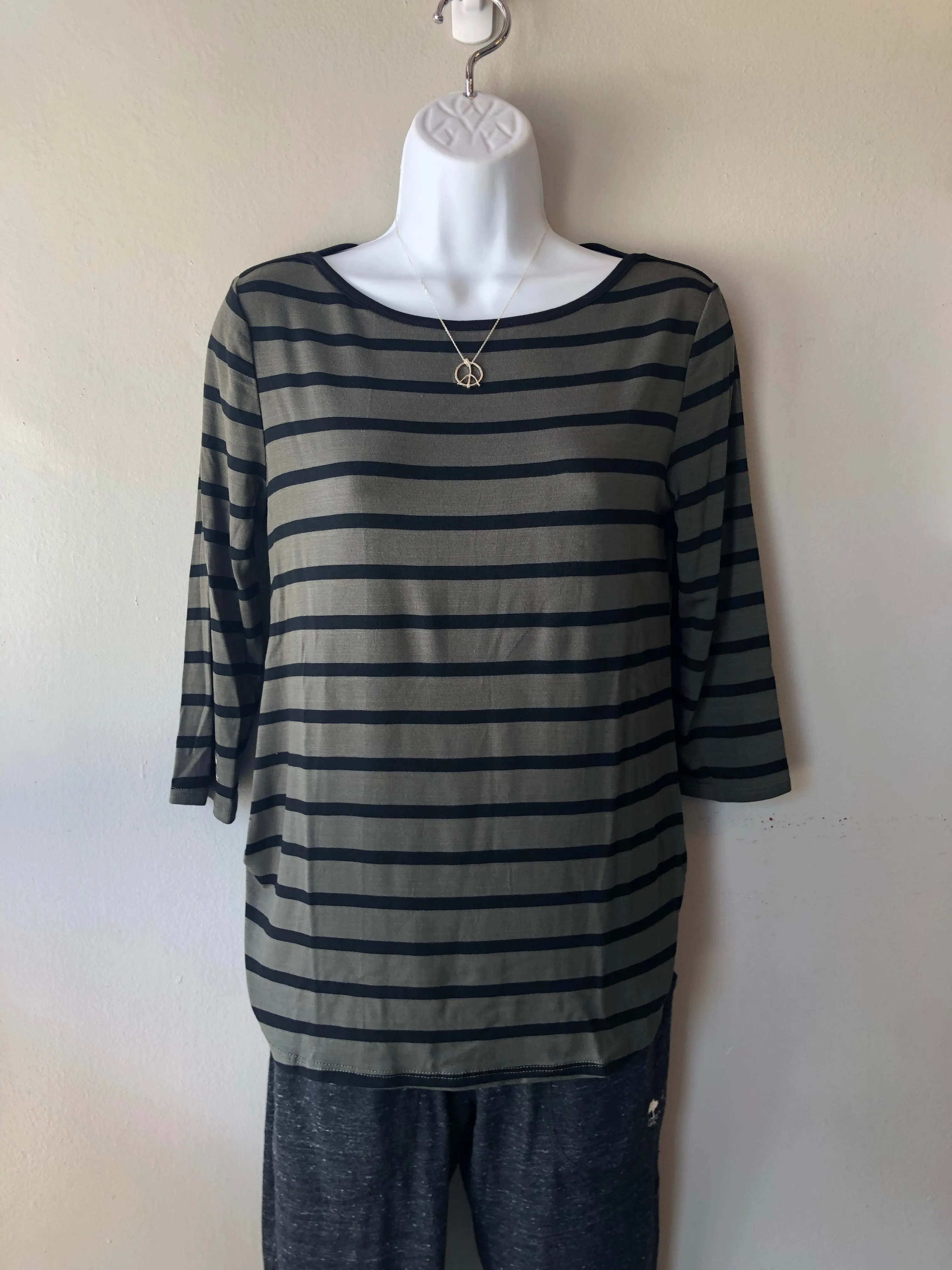 Striped Women’s Top - 3/4 sleeve