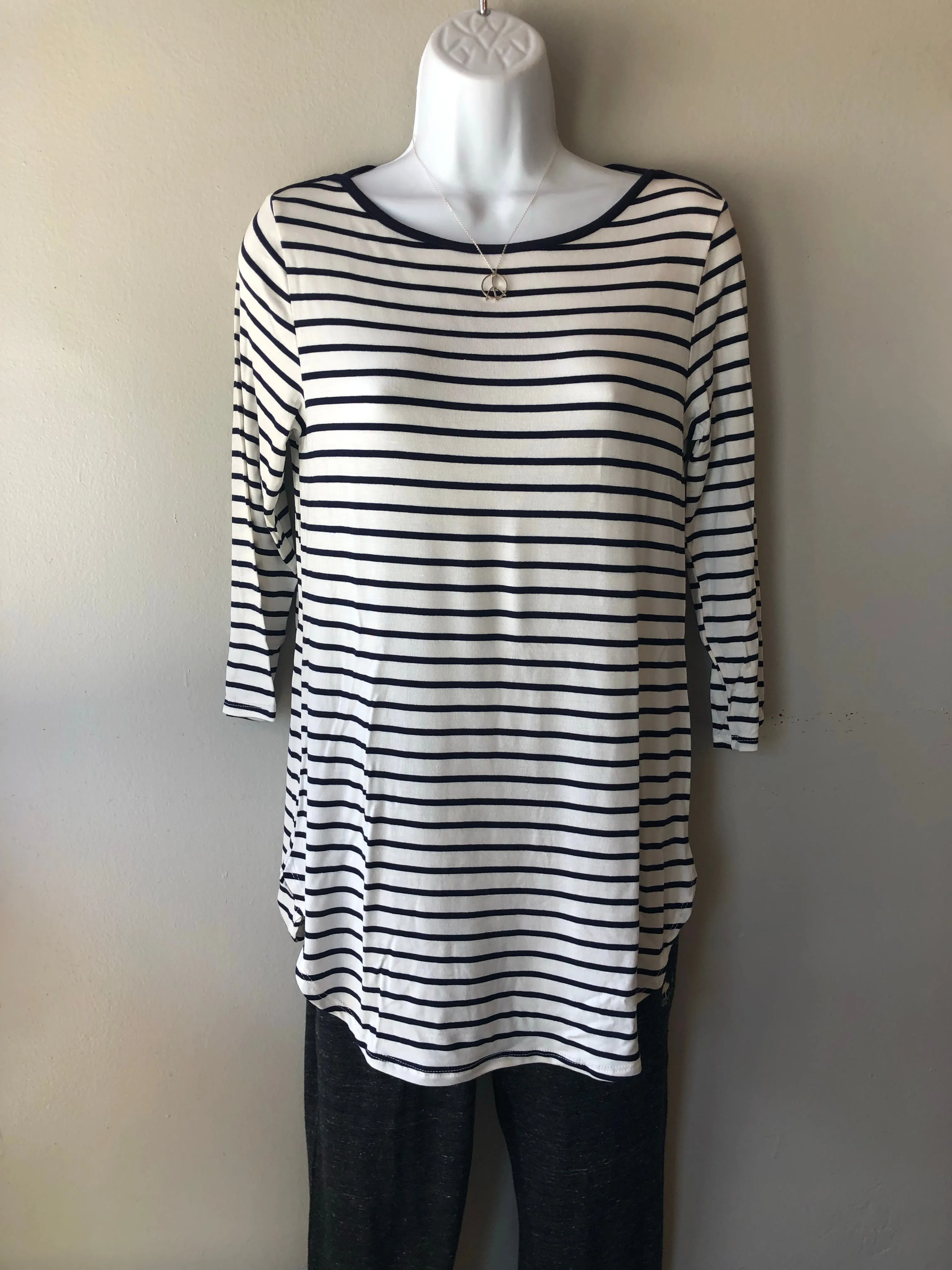 Striped Women’s Top - 3/4 sleeve