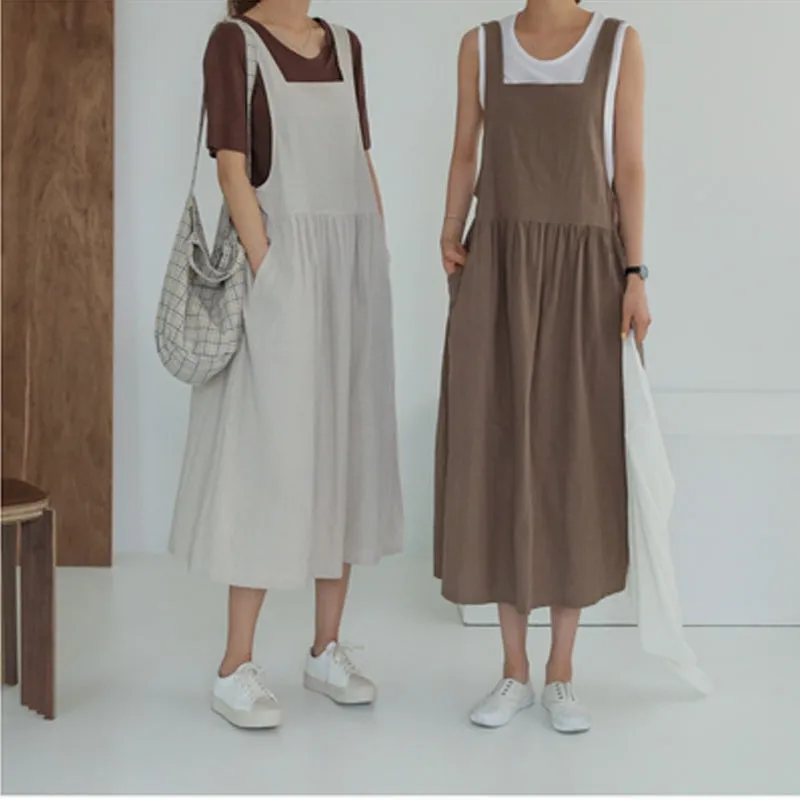 Summer Dress Ladies Dress Plus Cotton Women Tank Sleeveless Dress