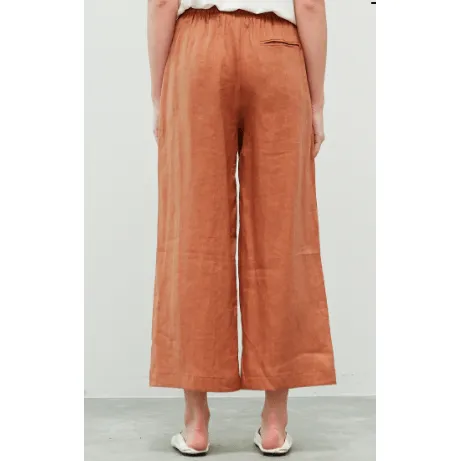 Sunnyside Drawstring Linen Clay Pants