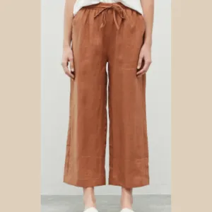 Sunnyside Drawstring Linen Clay Pants