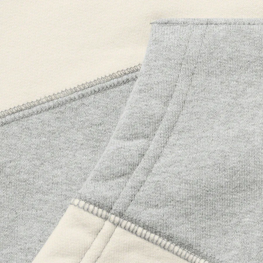 Supreme Patchwork Hooded Sweatshirt- Heather Grey