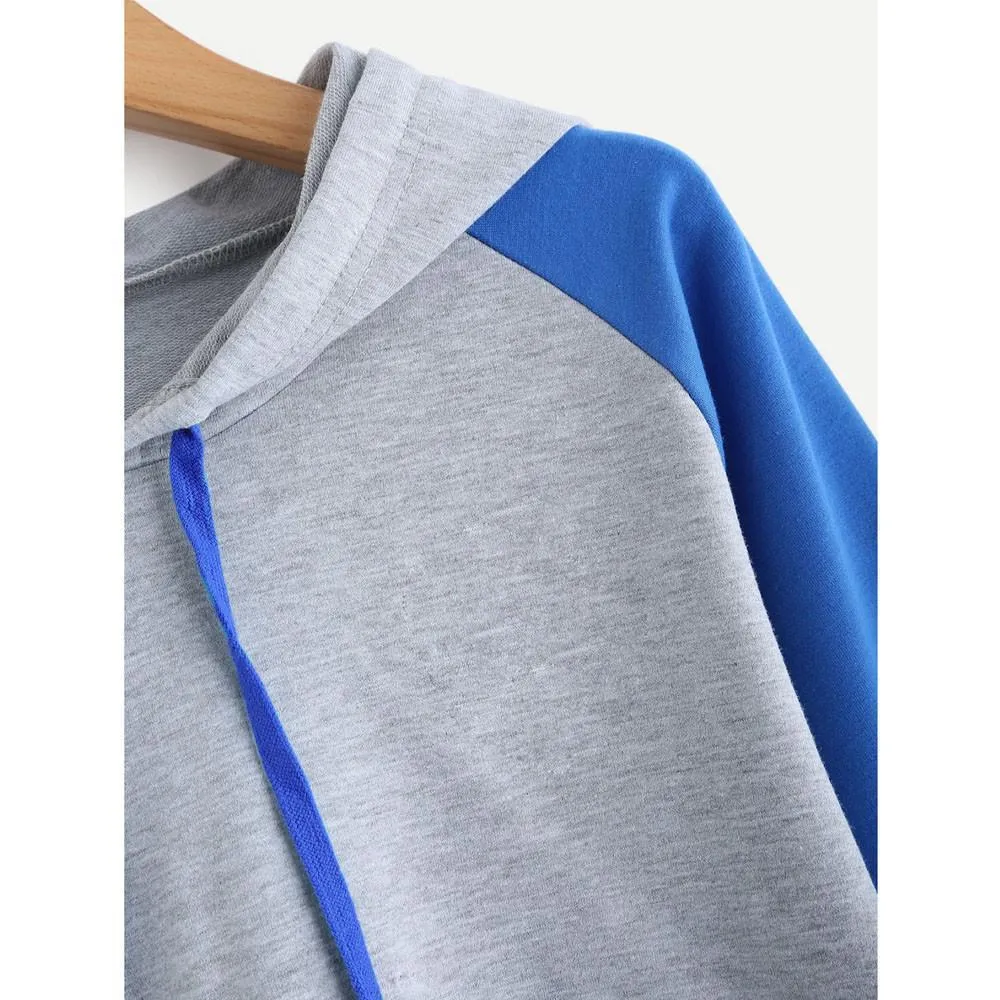Three Tone Crop Hoodie