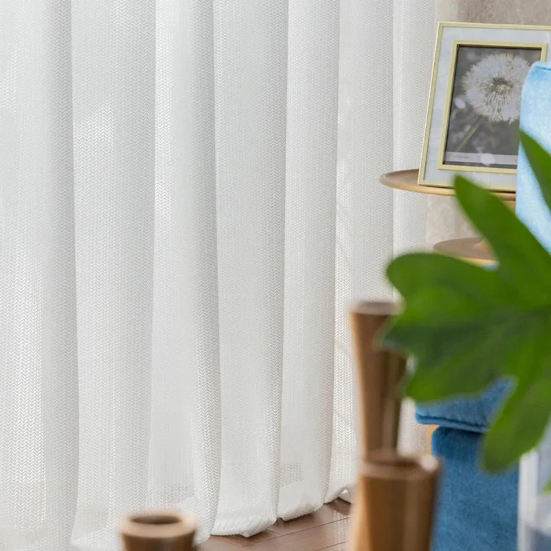 Tiffany WhiteTulle Sheer Curtains (1 Panel)
