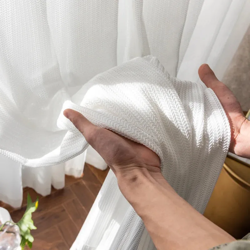 Tiffany WhiteTulle Sheer Curtains (1 Panel)