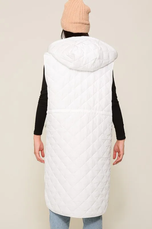 TIMING Oversized Quilted Midi Jacket