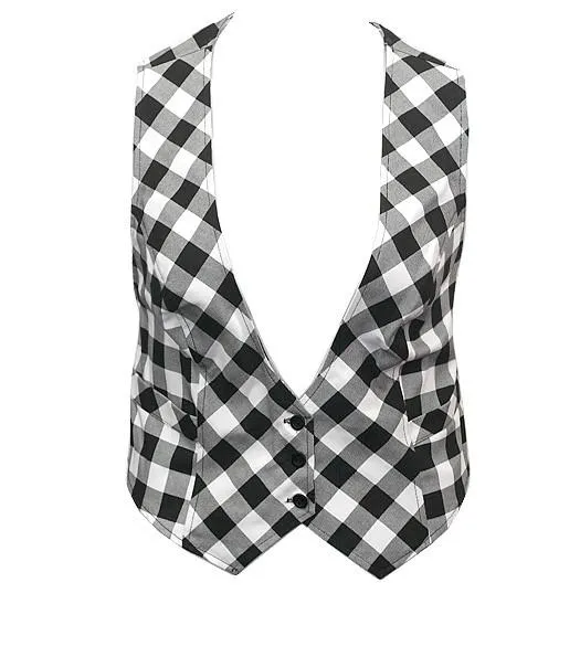 Trendy Checkered Cute Vest