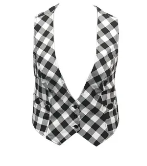 Trendy Checkered Cute Vest