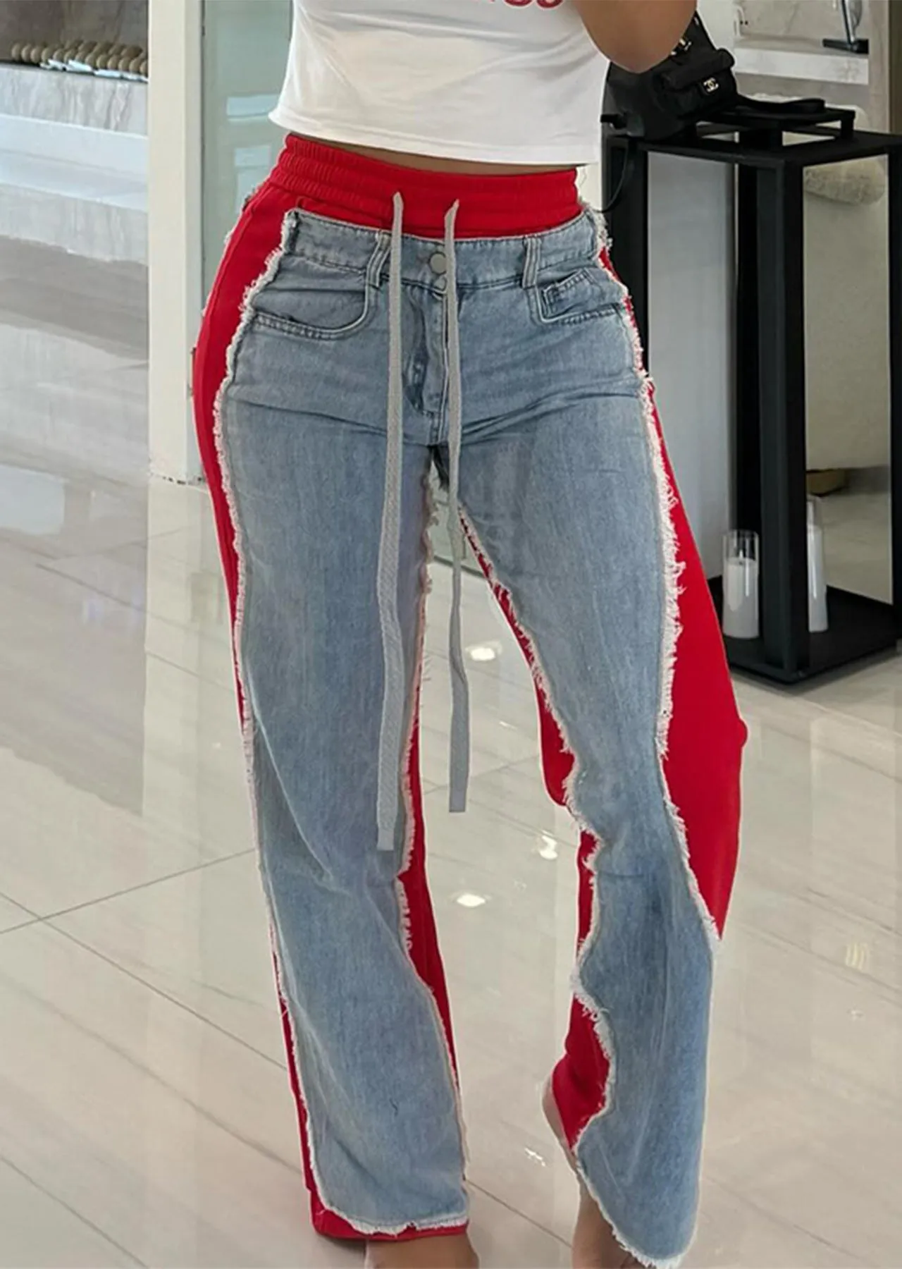 Trendy Patchwork Jeans
