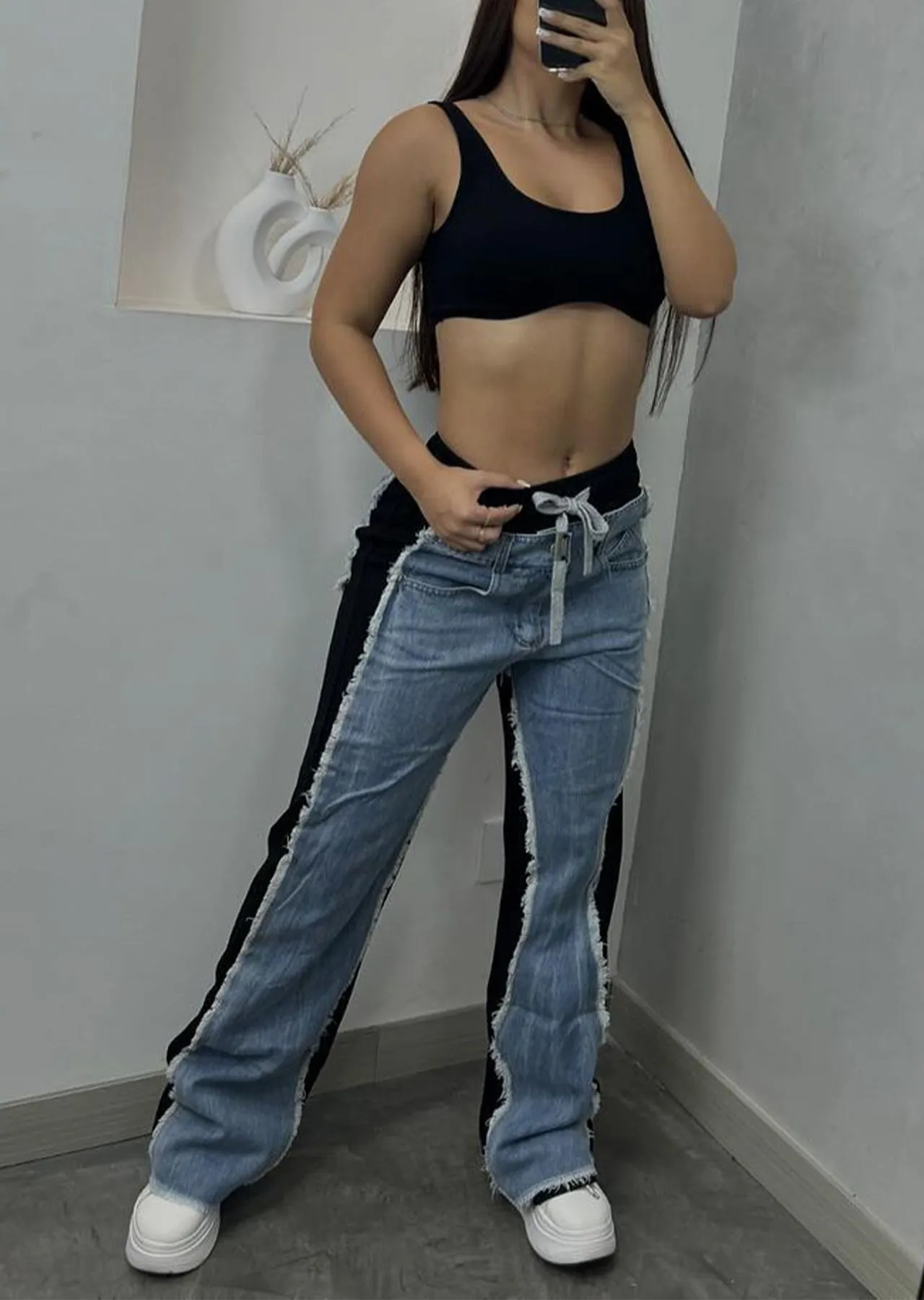 Trendy Patchwork Jeans