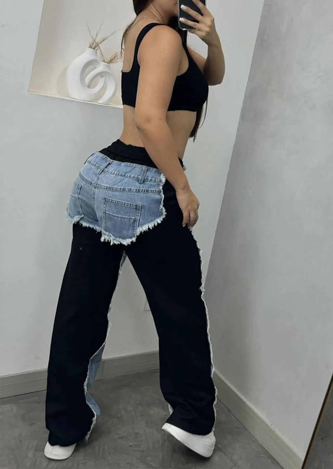 Trendy Patchwork Jeans