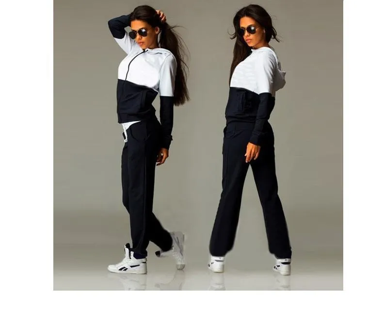 Two Tone Hoodie & Pants (2 Piece Set)