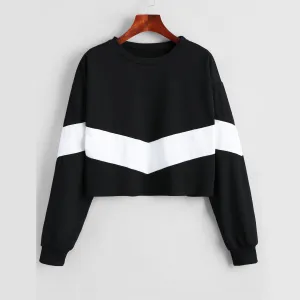 Two Tone Patchwork Crop Shirt