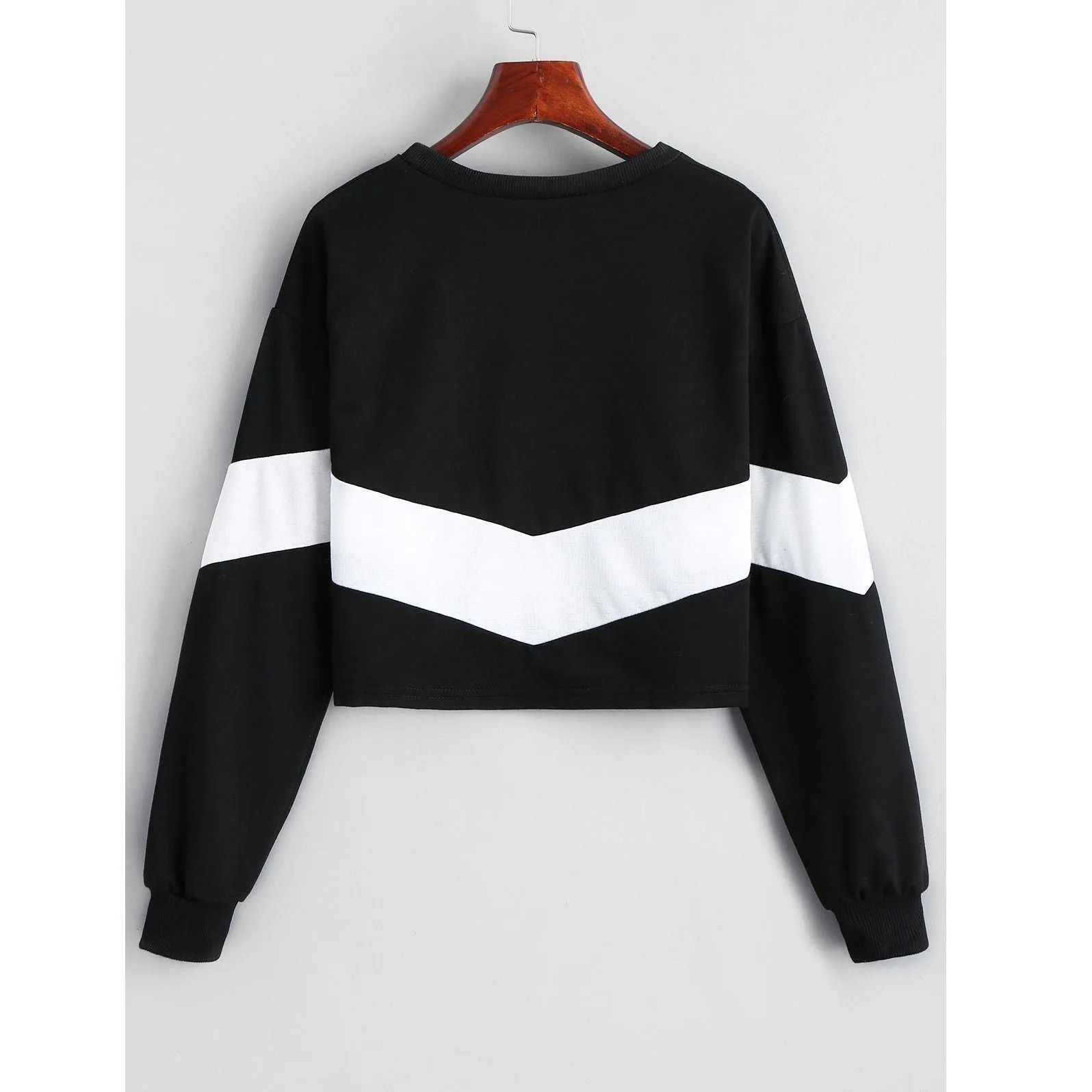 Two Tone Patchwork Crop Shirt