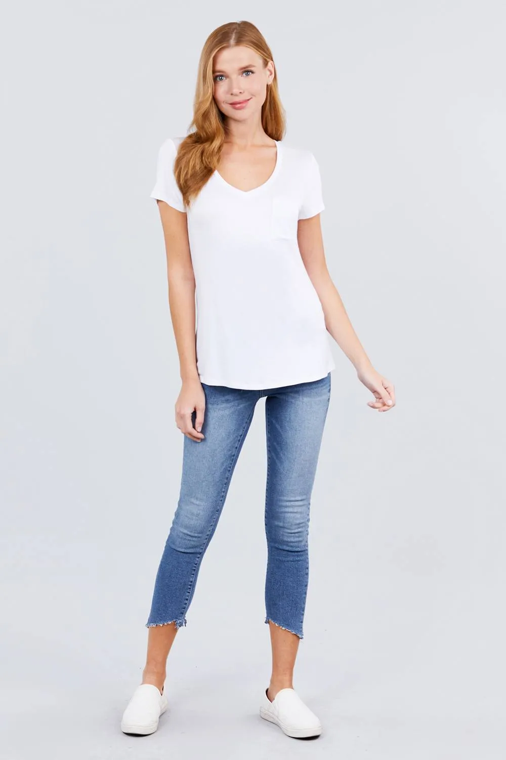 V-neck Rayon Jersey Top