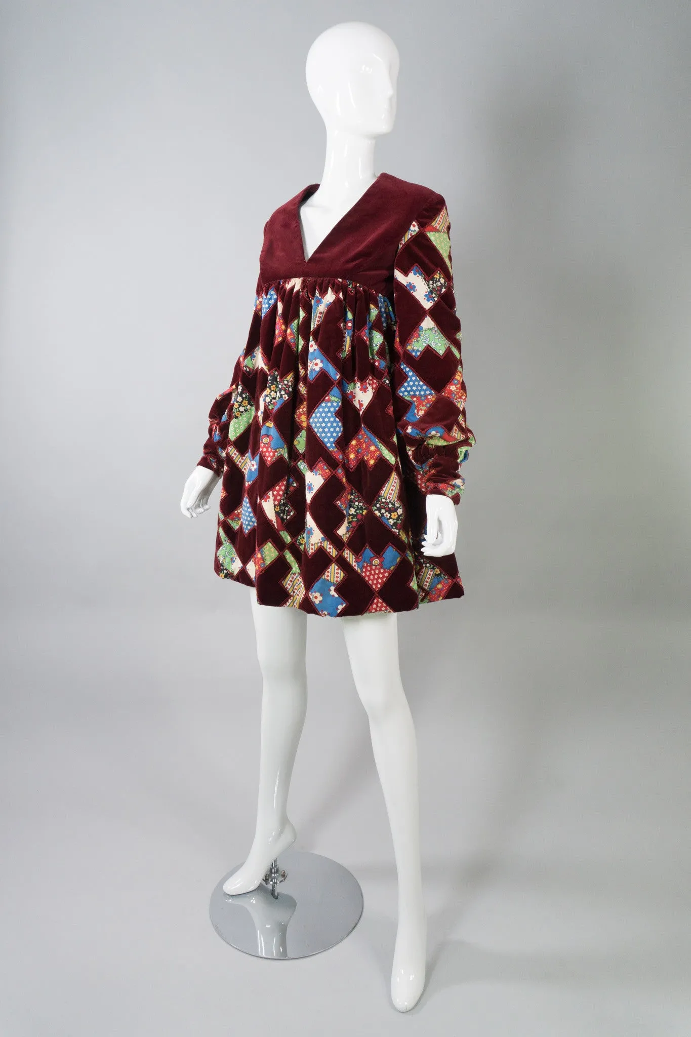 Velvet Patchwork MiniDress