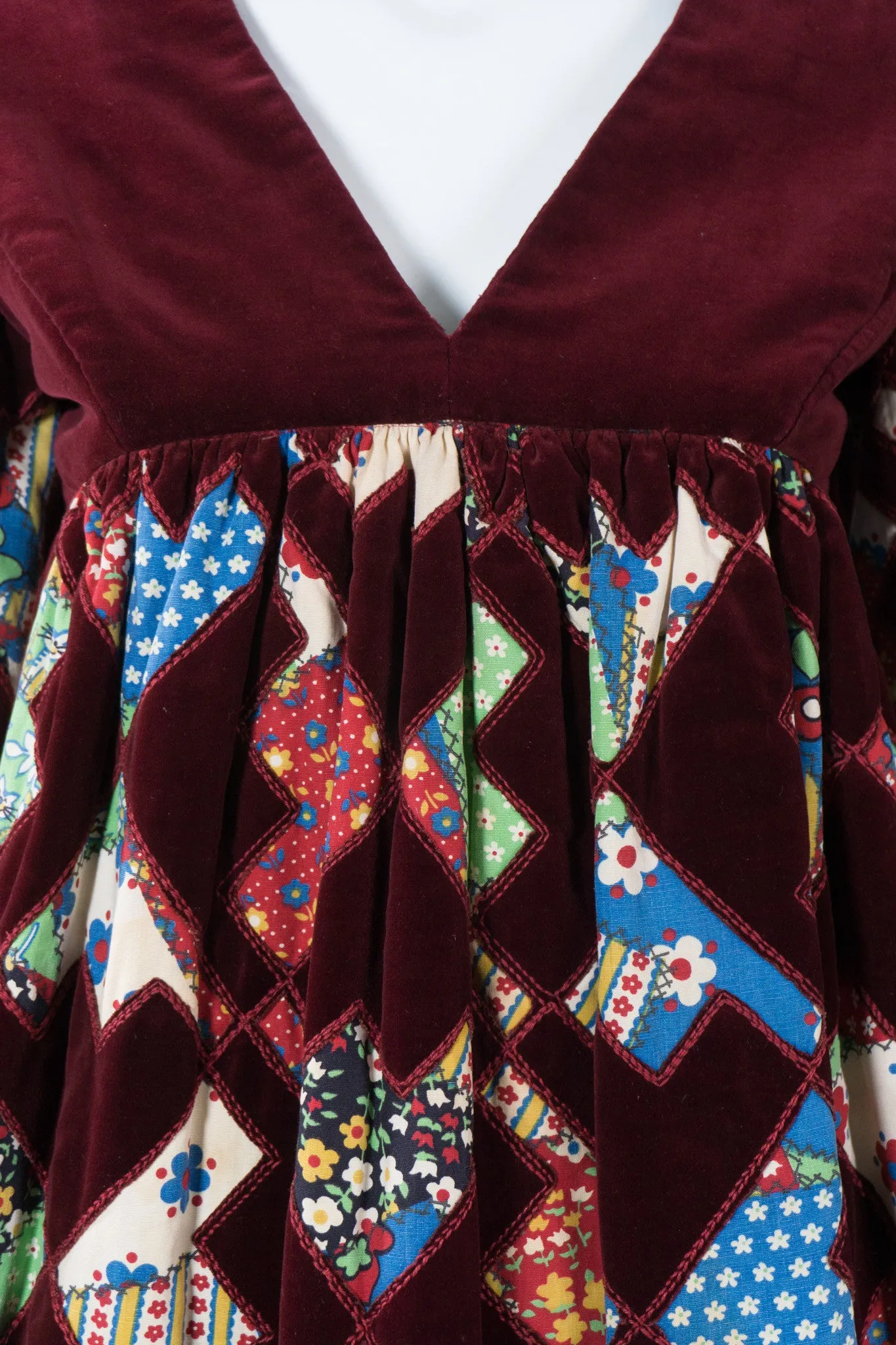 Velvet Patchwork MiniDress