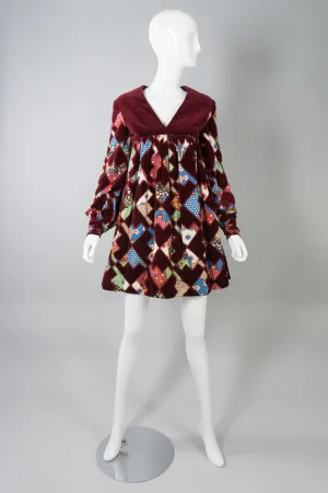 Velvet Patchwork MiniDress
