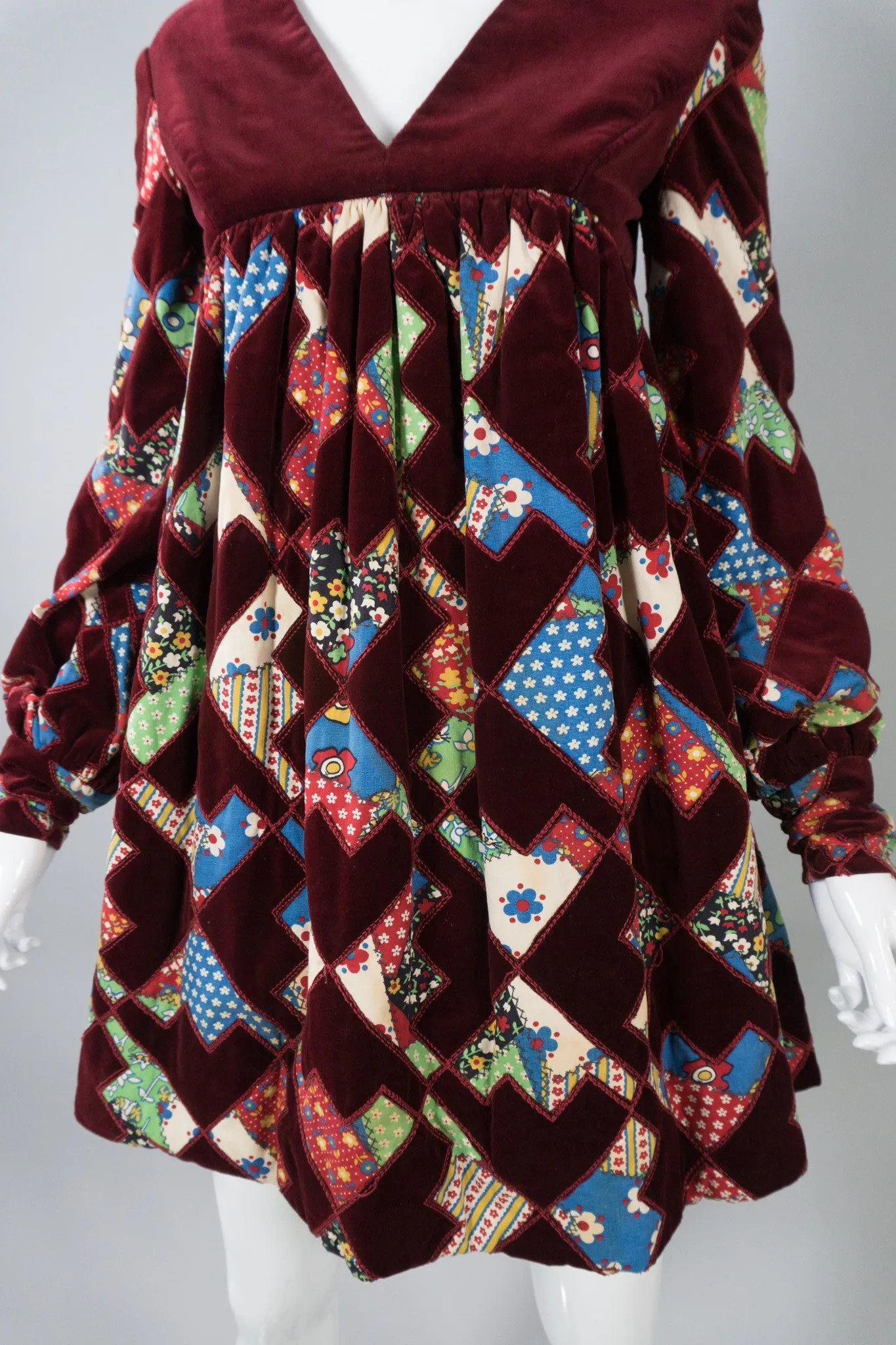 Velvet Patchwork MiniDress