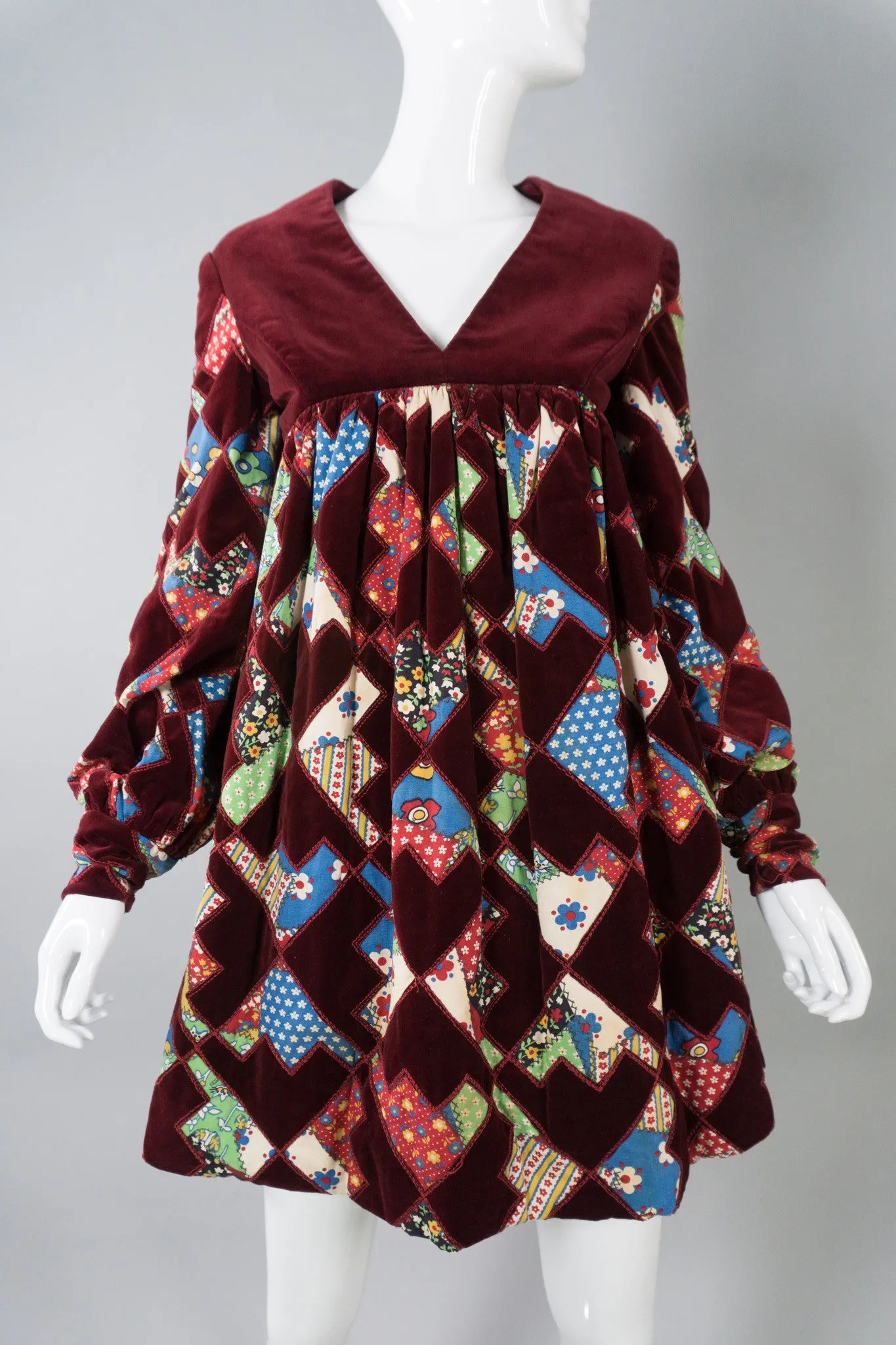 Velvet Patchwork MiniDress
