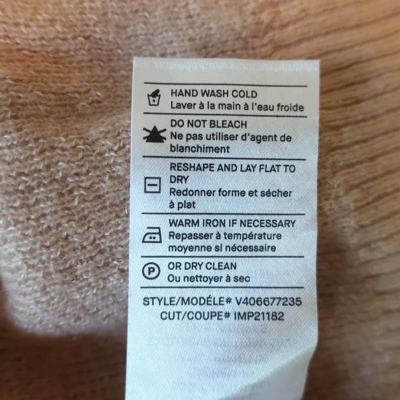 Vince Sweater Peach Cashmere-Linen Size Extra Small Crewneck Pullover NEW
