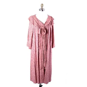 Vintage 1970s Ossie Clark for Radley Pink Rayon Print Maxi Dress RARE12/M