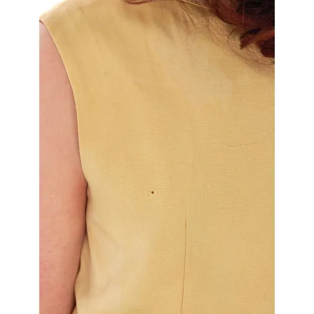 Vintage Gold Rayon Blouse 1950s Vio Vaneto Couture Boutique