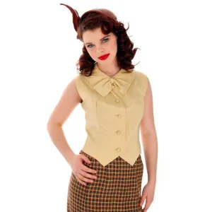 Vintage Gold Rayon Blouse 1950s Vio Vaneto Couture Boutique