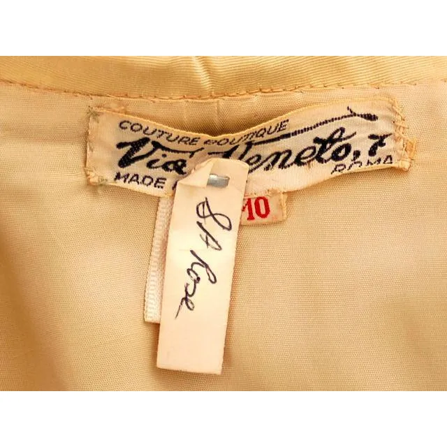 Vintage Gold Rayon Blouse 1950s Vio Vaneto Couture Boutique