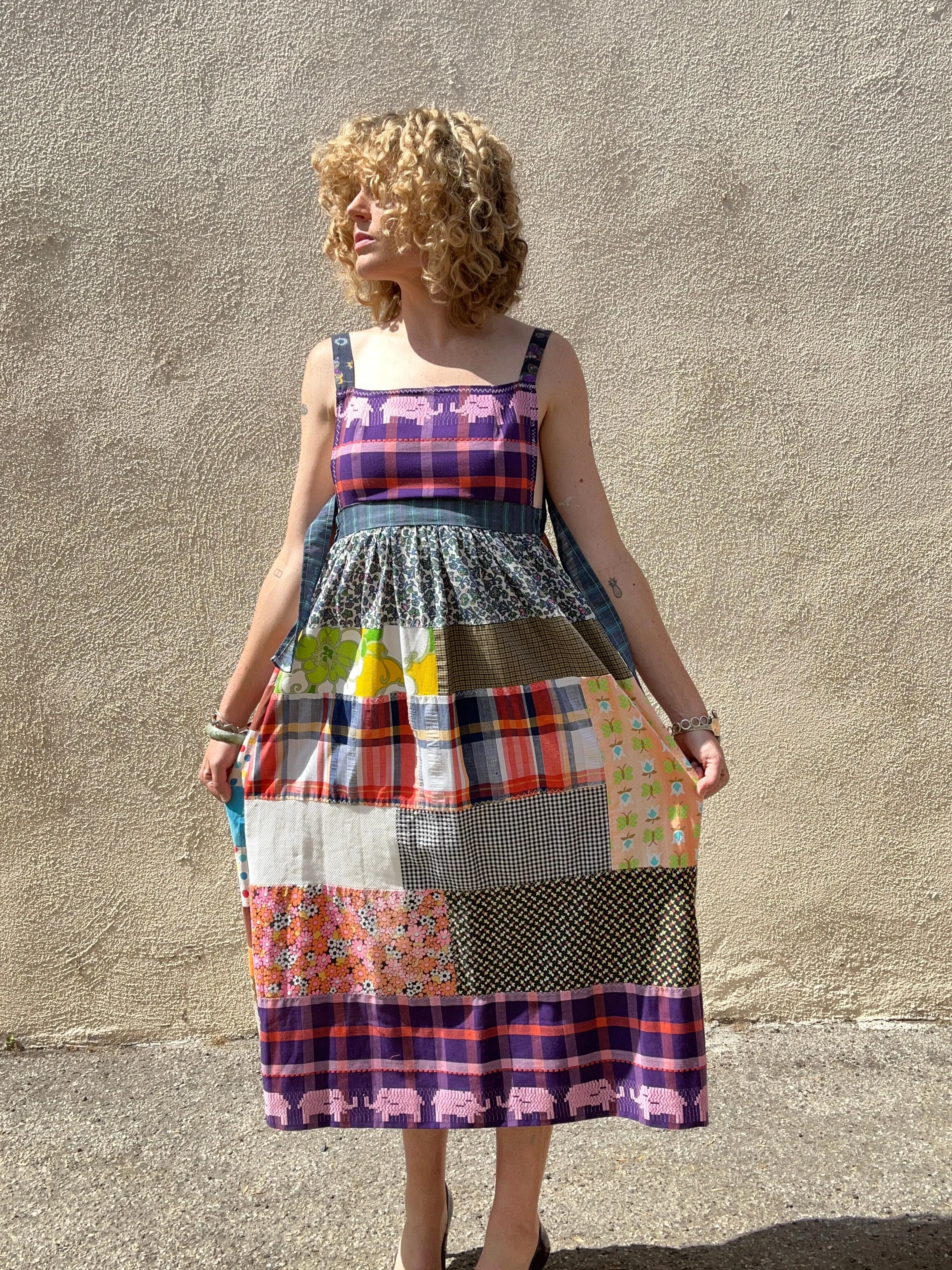 Vintage Handmade Patchwork Maxi Dress