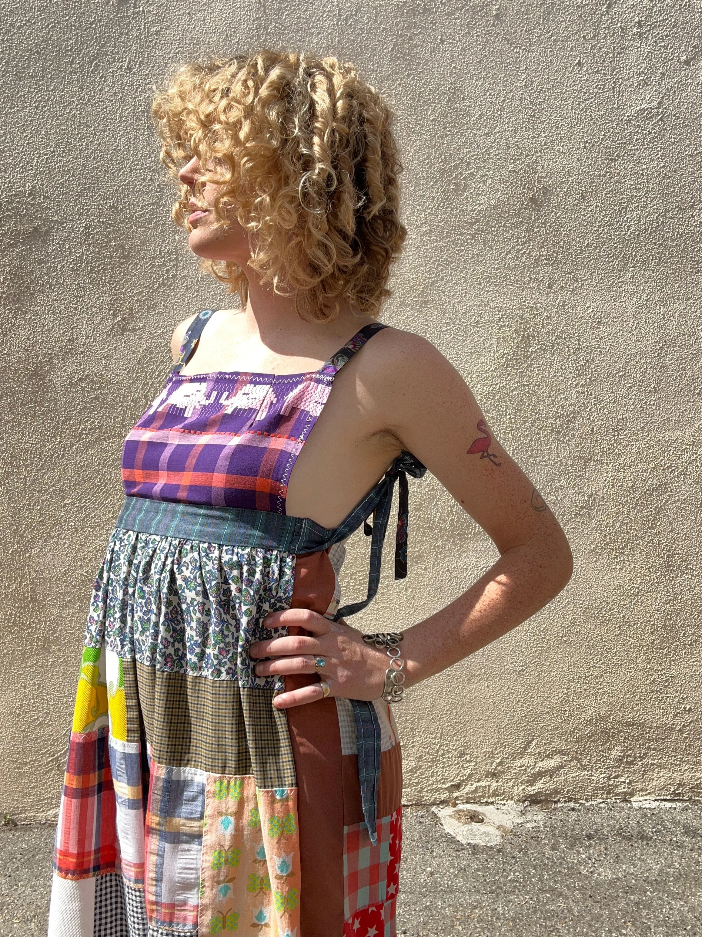 Vintage Handmade Patchwork Maxi Dress