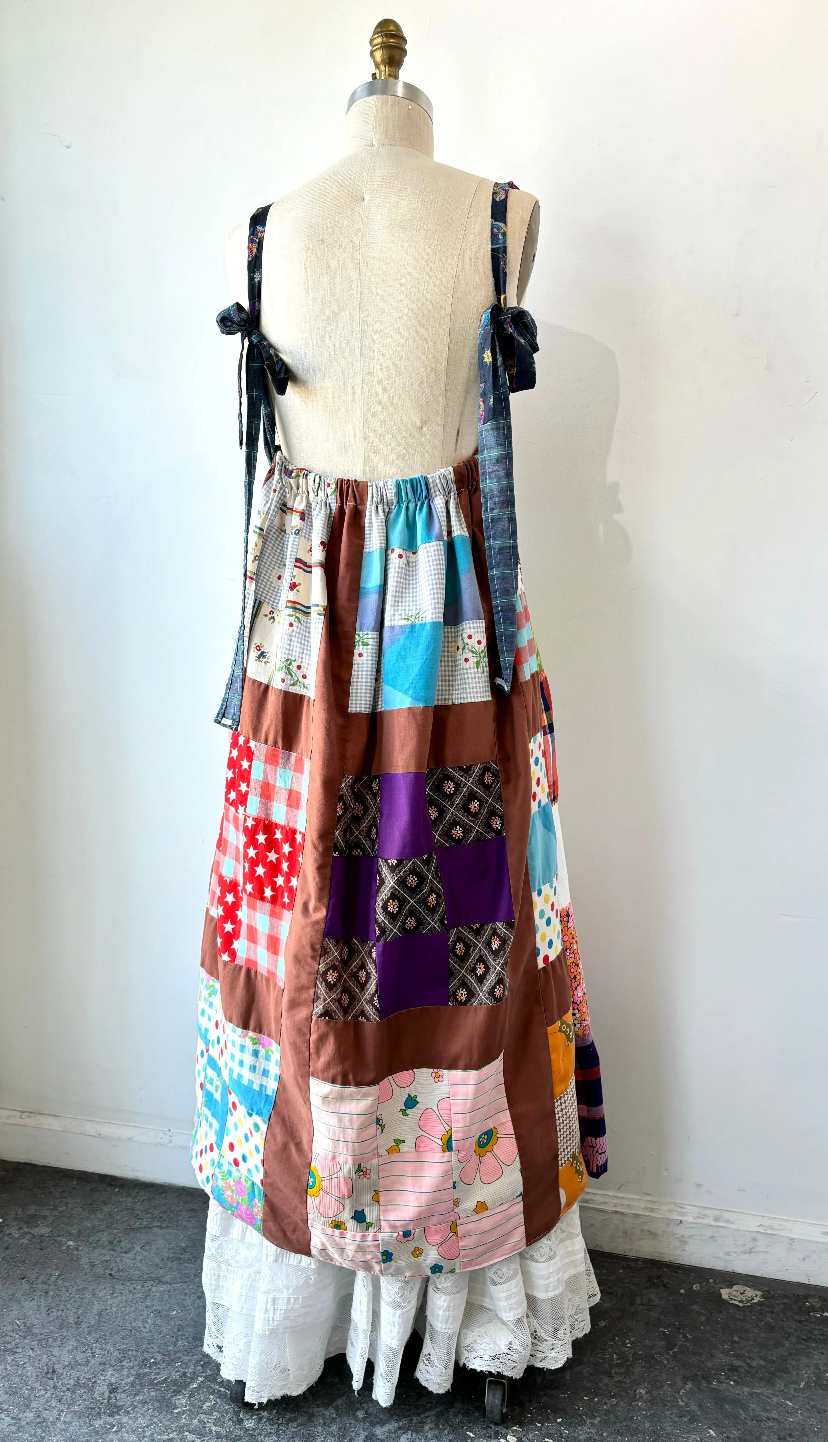 Vintage Handmade Patchwork Maxi Dress