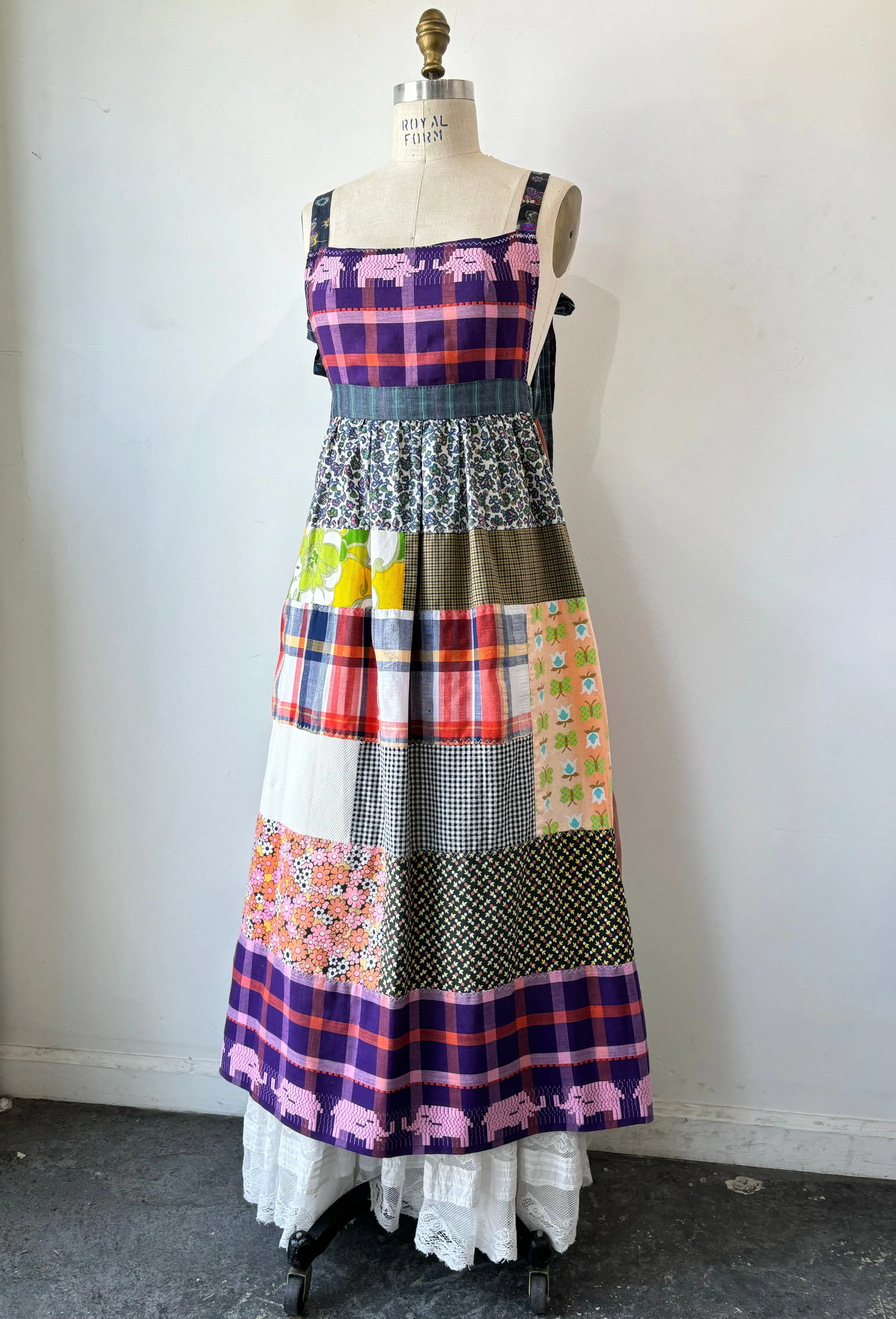 Vintage Handmade Patchwork Maxi Dress
