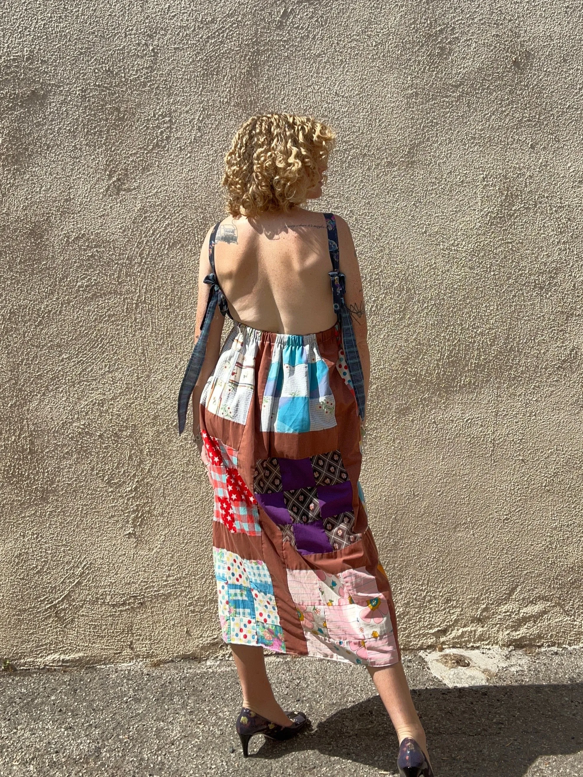 Vintage Handmade Patchwork Maxi Dress