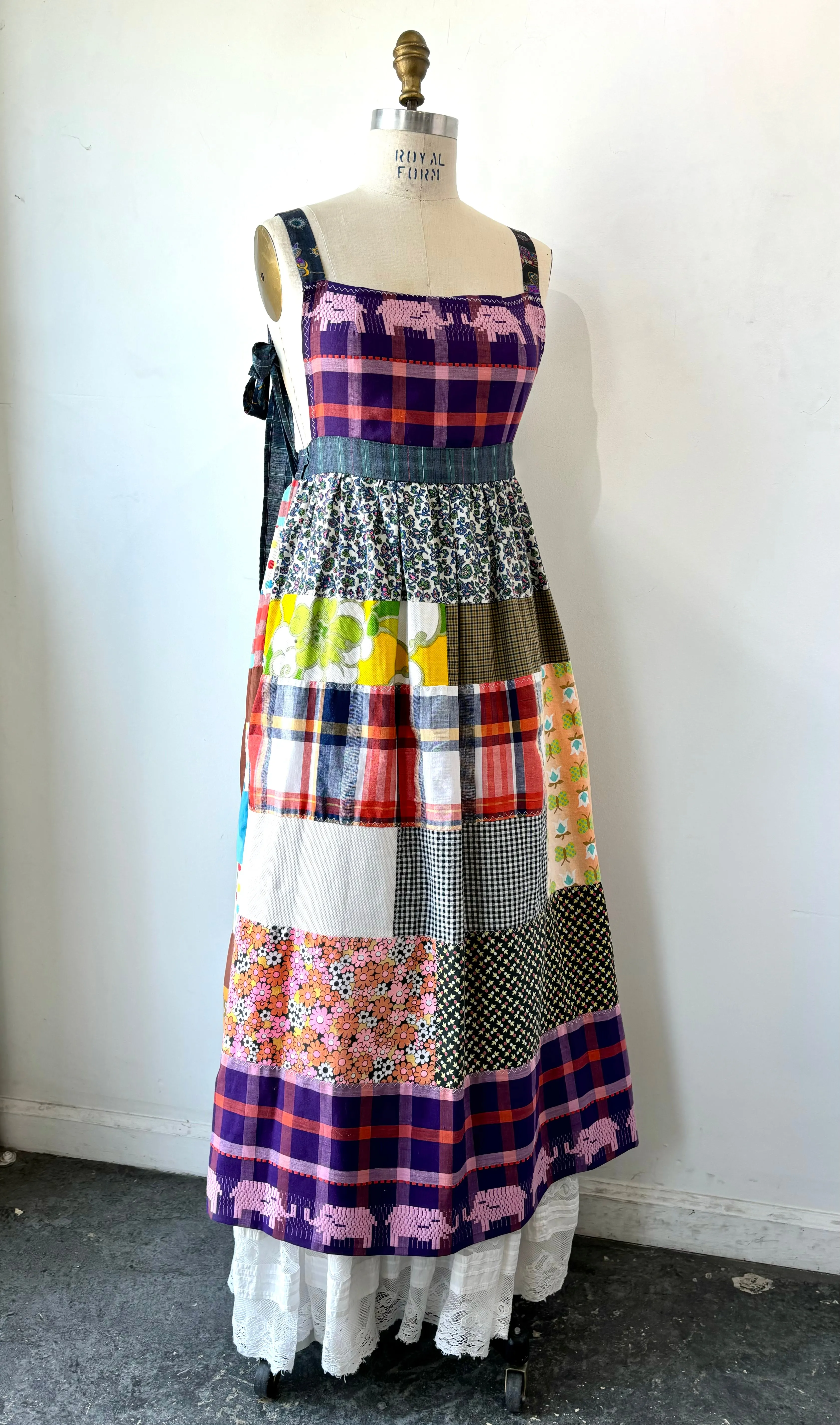 Vintage Handmade Patchwork Maxi Dress