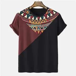 Vintage Striped Shirt Men Simple Style Pullover