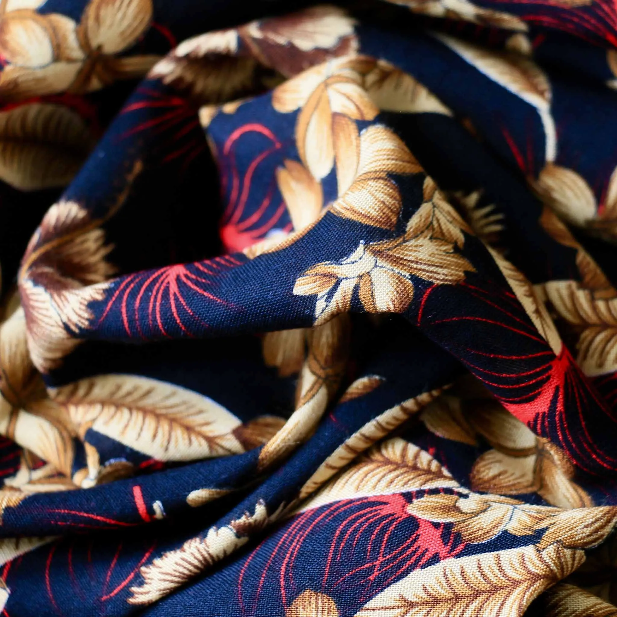 Viscose Challis Fabric - Black